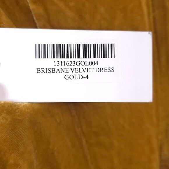 Reformation Brisbane Velvet Slip Mini Dress in Gold - Picture 8 of 11